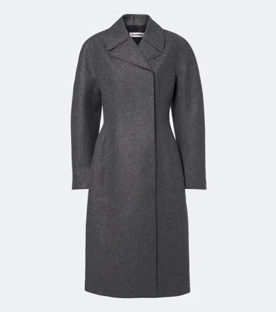 JIL SANDER DOUBLE-BREASTED VIRGIN WOOL COAT