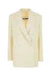 Jil Sander Double-breasted Wool Blazer In Neutral