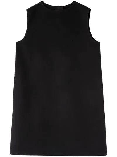 Jil Sander Doubleface Sleeveless Cashmere Dress In Black