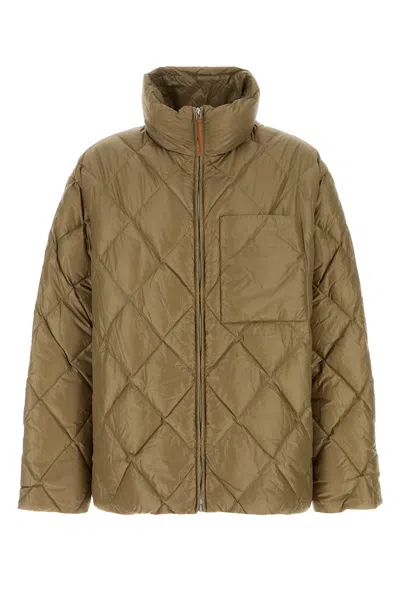 JIL SANDER JIL SANDER KHAKI NYLON DOWN JACKET