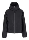 Jil Sander Boxy Fit Down Jacket W/hood In Black