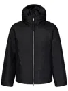 Jil Sander Leather-trimmed Down Jacket In Black