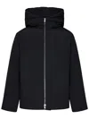 Jil Sander Padded Hooded Jacket Adjustable Hem In Black