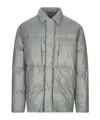 Jil Sander Long-sleeved Down Jacket In Gray