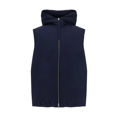 Jil Sander Down Men's Vest In Blue