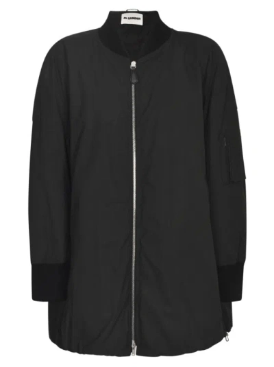 Jil Sander Down Padded Jacket Coat In Black