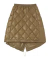 Jil Sander Gesteppter Daunenrock In Brown