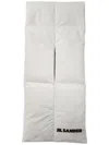 Jil Sander Padded Scarf With Design And Quilted Texture In White
