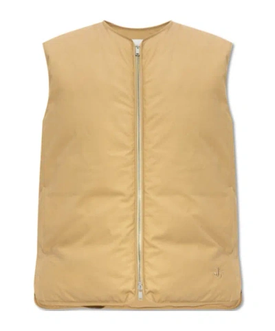 Jil Sander Padded Gilet In Beige