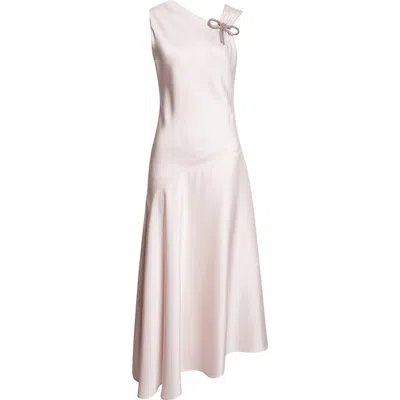 Jil Sander Asymmetric Dress With Diagonal Cut In Neutral