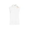 Jil Sander Draped Knitted Coconut Virgin Wool Tank Top In White