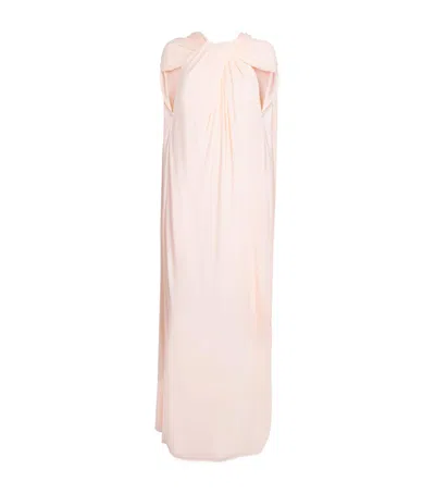 Jil Sander Draped Maxi Dress In Pink