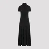 Jil Sander High-neck Viscose Midi Dress In Black