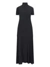Jil Sander Layered Jersey Midi Dress In Black