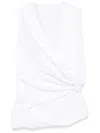 Jil Sander Draped Top In White