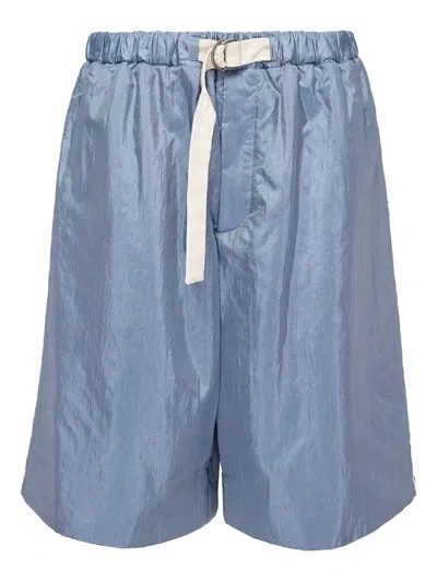 Jil Sander Drawstring Bermuda Shorts In Blue