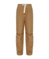 Jil Sander Drawstring Pocket Trousers In Brown