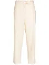 Jil Sander Trouser 01 Drawstring Cropped Aw 18 - Non-muesling Wool Flannel In Neutrals