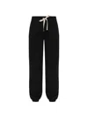 Jil Sander Drawstring Embroidered Track Pants In Black