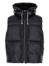 Jil Sander Drawstring Hood Nylon Down Jacket In Black