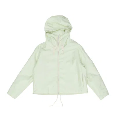 Jil Sander Drawstring Hooded Jacket In Green