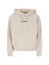 Jil Sander Drawstring Hoodie With Logo Print In Multi