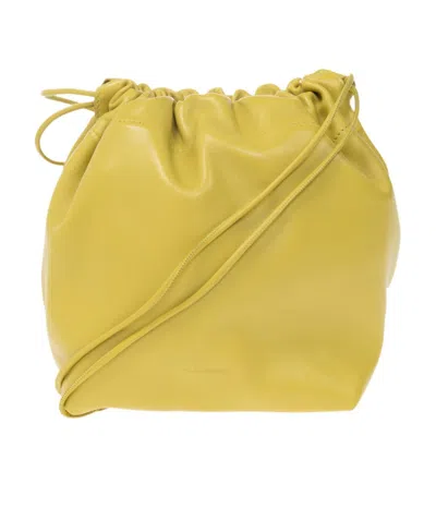 Jil Sander Drawstring Crossbody In Yellow