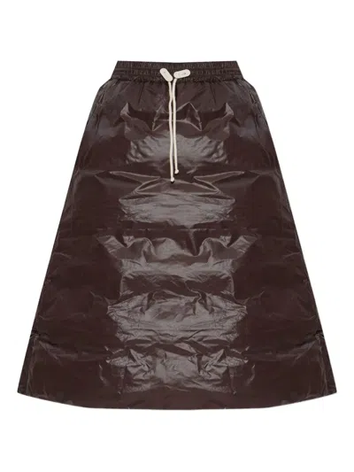 JIL SANDER DRAWSTRING PADDED MIDI SKIRT
