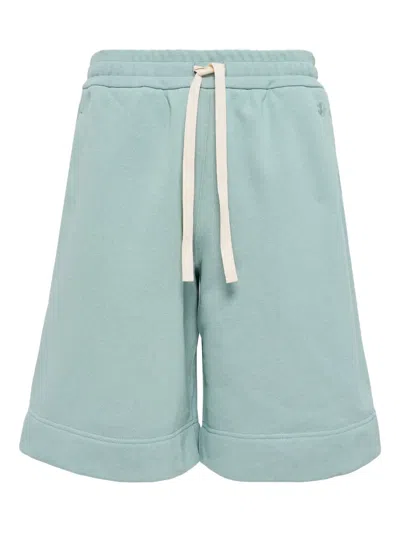Jil Sander Drawstring Patch-pocket Track Shorts In Blue