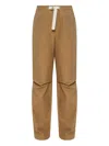 Jil Sander Drawstring Pocket Trousers In Brown