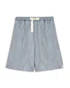 Jil Sander Drawstring Shorts In Pewter Blue