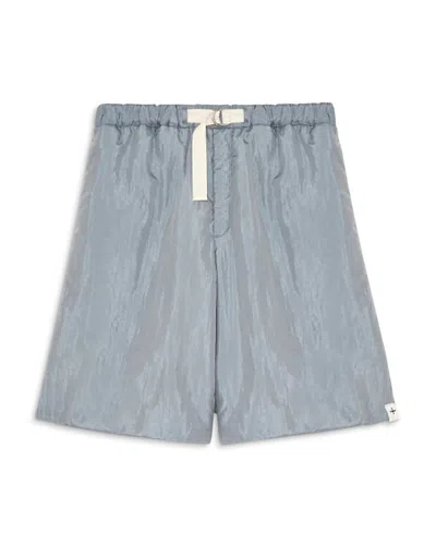 Jil Sander Drawstring Shorts In Pewter Blue