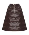 Jil Sander Drawstring Padded Midi Skirt In Brown