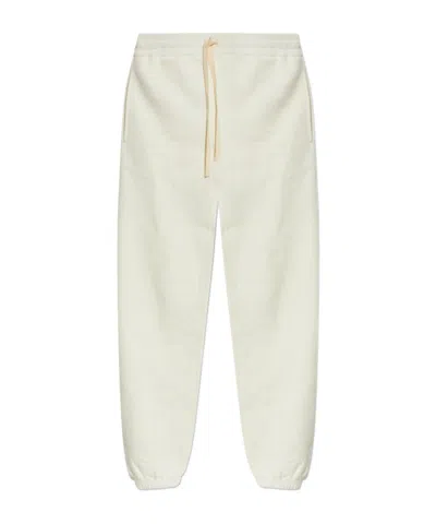 Jil Sander Drawstring-detail Cotton Track Pants In Neutral