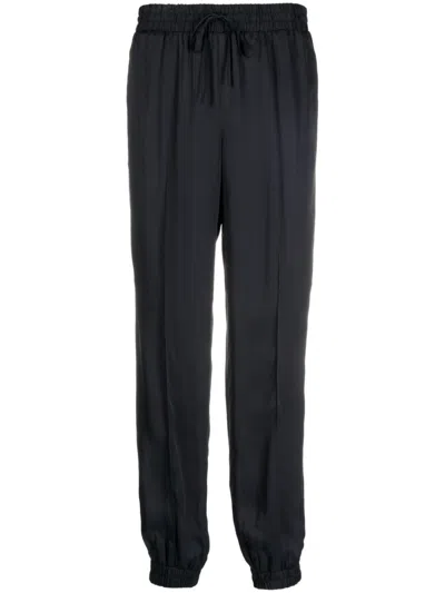Jil Sander Mid-rise Drawstring Trousers In Black