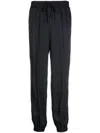 Jil Sander Drawstring Tapered Trousers In Blue
