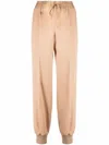 Jil Sander Drawstring Tapered Trousers In Neutrals