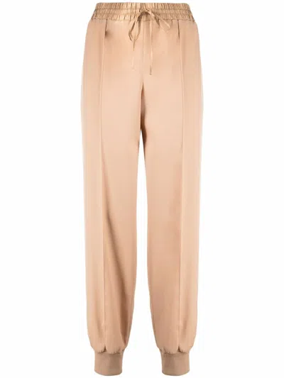 Jil Sander Drawstring Tapered Trousers In Neutrals