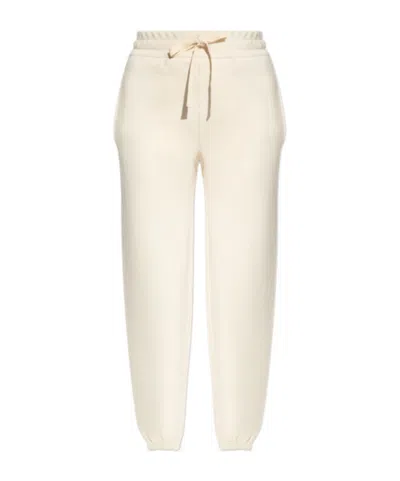 Jil Sander Drawstring Track Pants In White