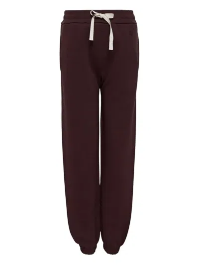 Jil Sander Drawstring Track Pants In Burgundy