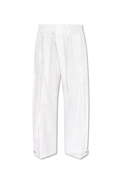 Jil Sander Drawstring Track Pants In White