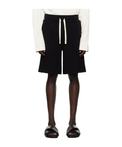 Jil Sander Drawstring Type Waist Shorts In Black