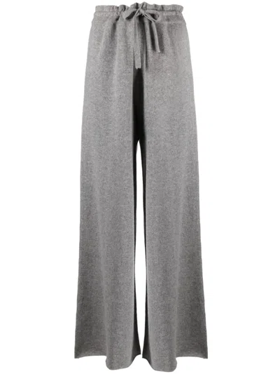 Jil Sander Drawstring-waist Cashmere Trousers In Grau