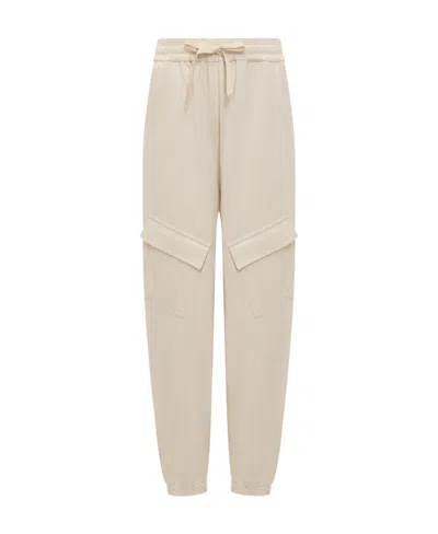 Jil Sander Drawstring-waist Cotton Track Pants In Nude