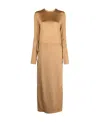 Jil Sander Drawstring-waist Midi Dress In Nude