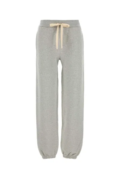 Jil Sander Drawstring Waist Track Pants In Gray