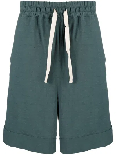 Jil Sander Drawstring Waistband Shorts In 绿色