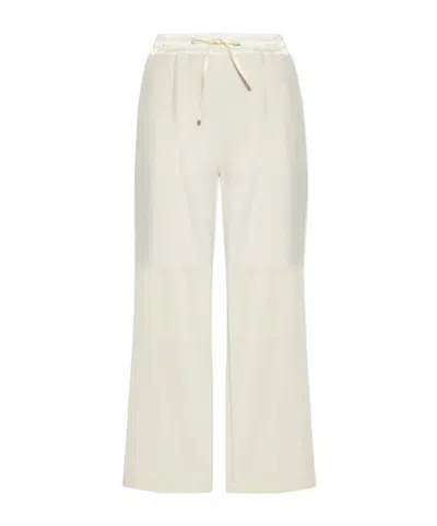 Jil Sander Drawstring Wide-leg Pants In White