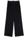 Jil Sander Drawstring Wide-leg Trousers In Black