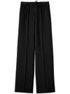 Jil Sander Drawstring Wool Straight-leg Trousers In Black
